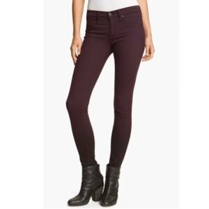 Rag & Bone/Jean Plush Twill Legging, Wine Ombre